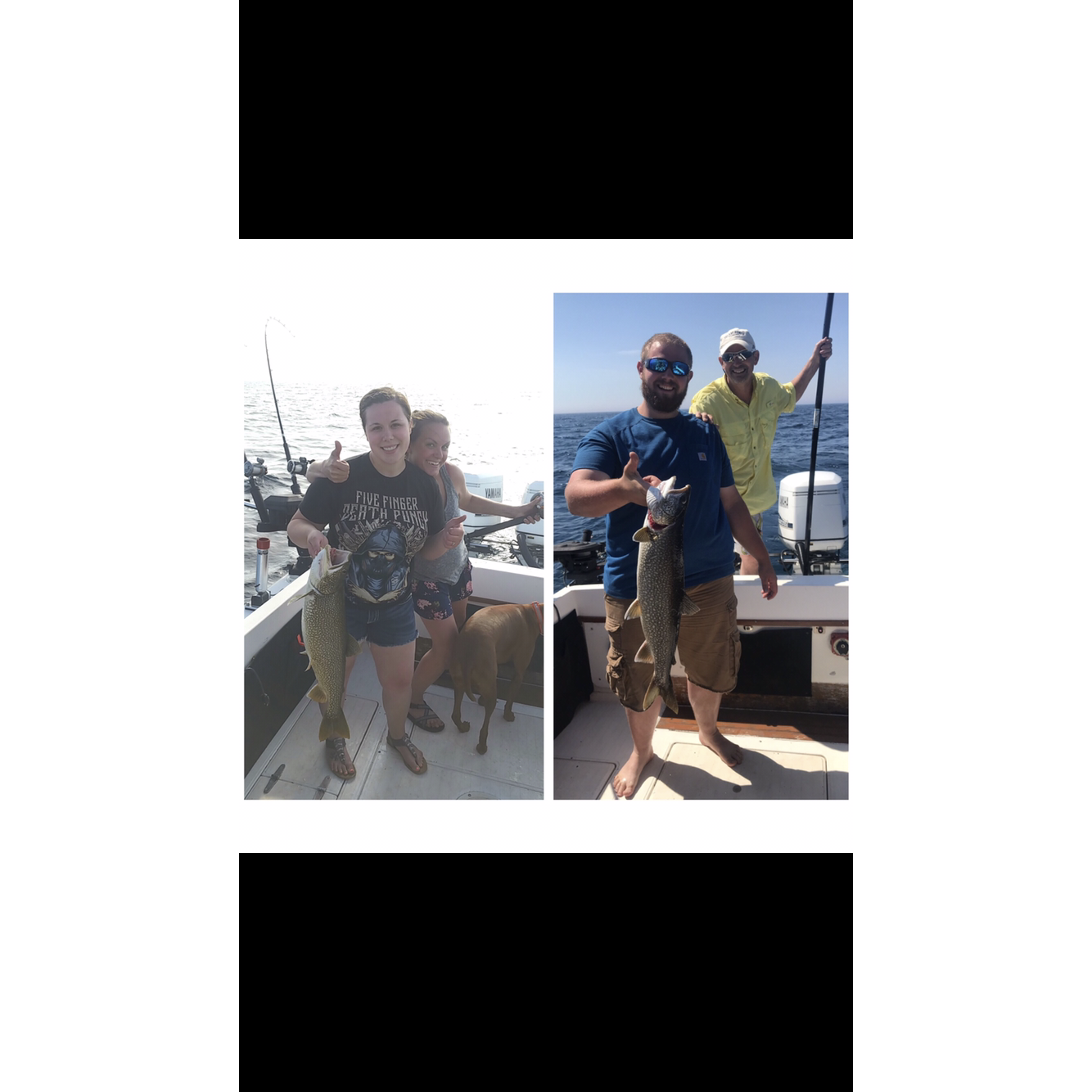 We both enjoy fishing as a hobby! We like to fish the big lakes, small inland lakes, river fishing, and ice fishing!