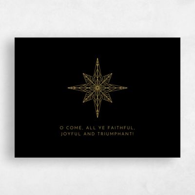 Black Holiday Card - Weston Foil