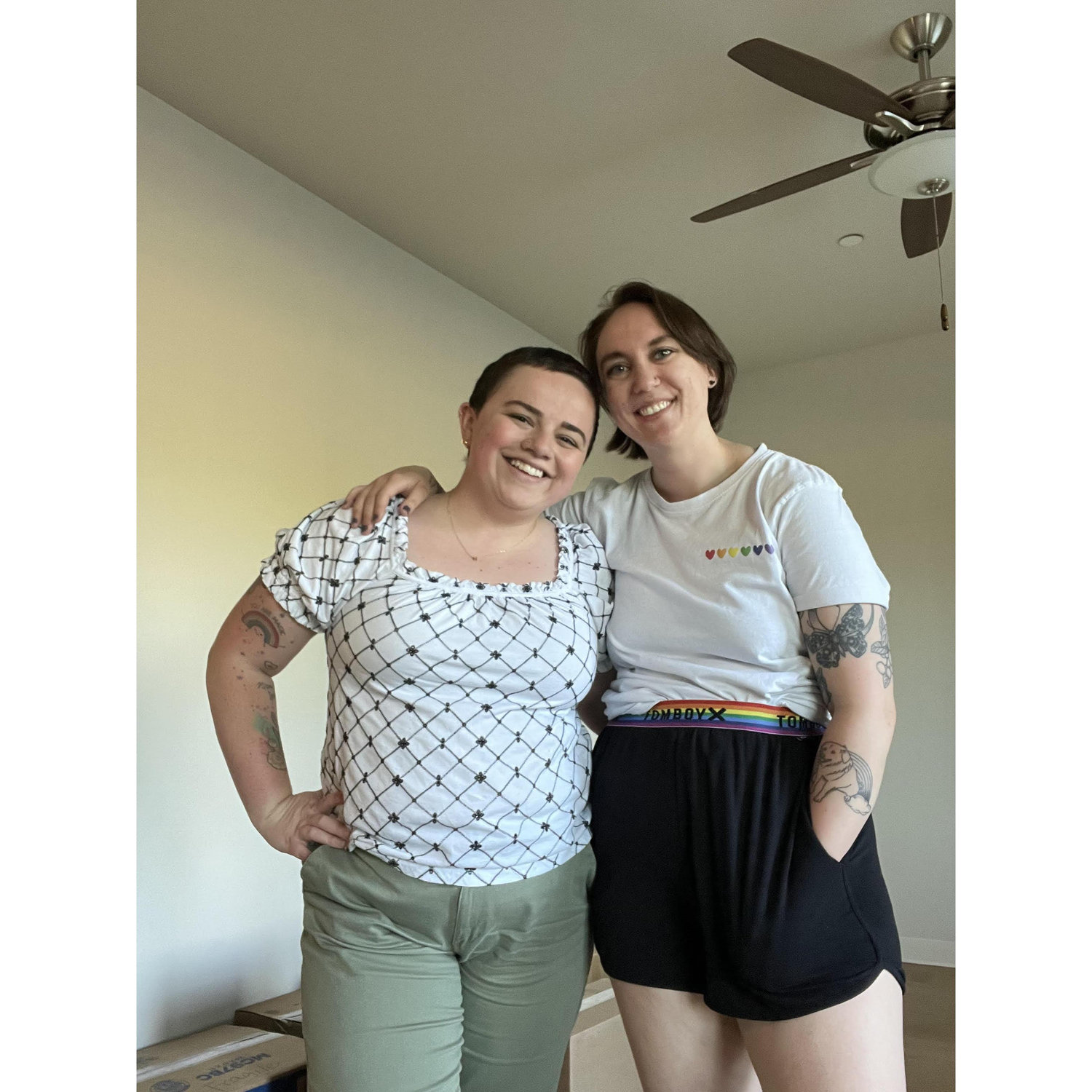 The day we picked up the keys to our first apartment together