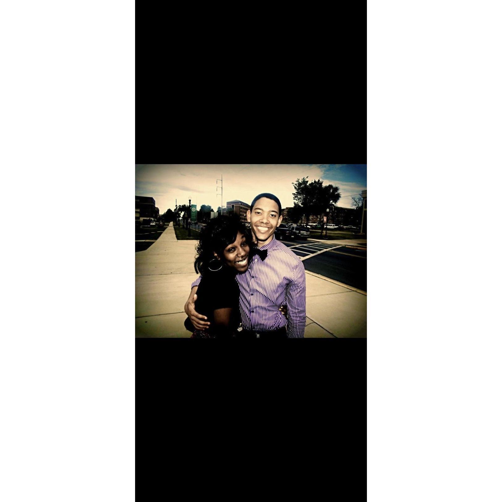 that time we took our first picture together, on FAMU's campus..long story LOL