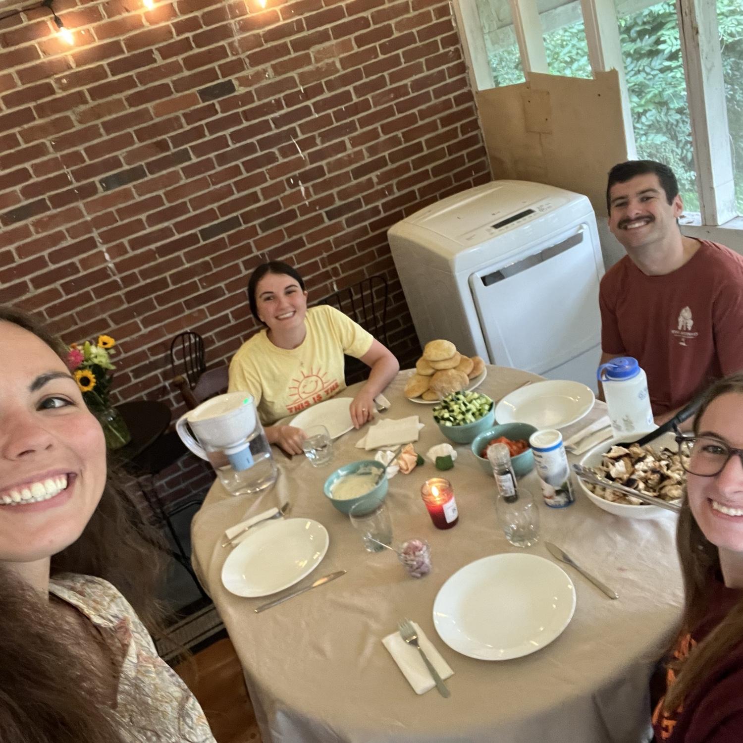 celebrating our brand new engagement with the sweetest roomies 💕