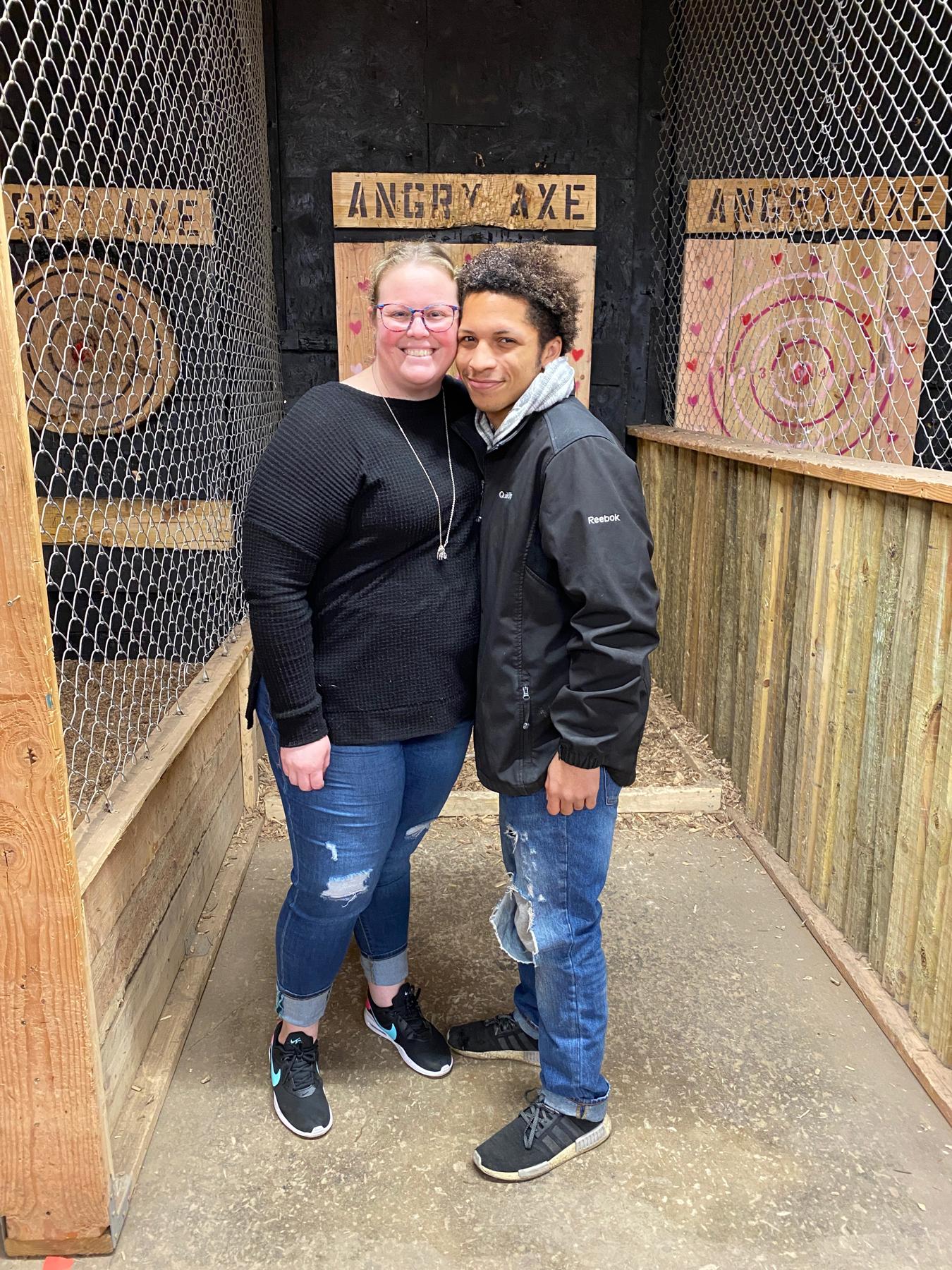 Axe Throwing for our first Valentine’s together