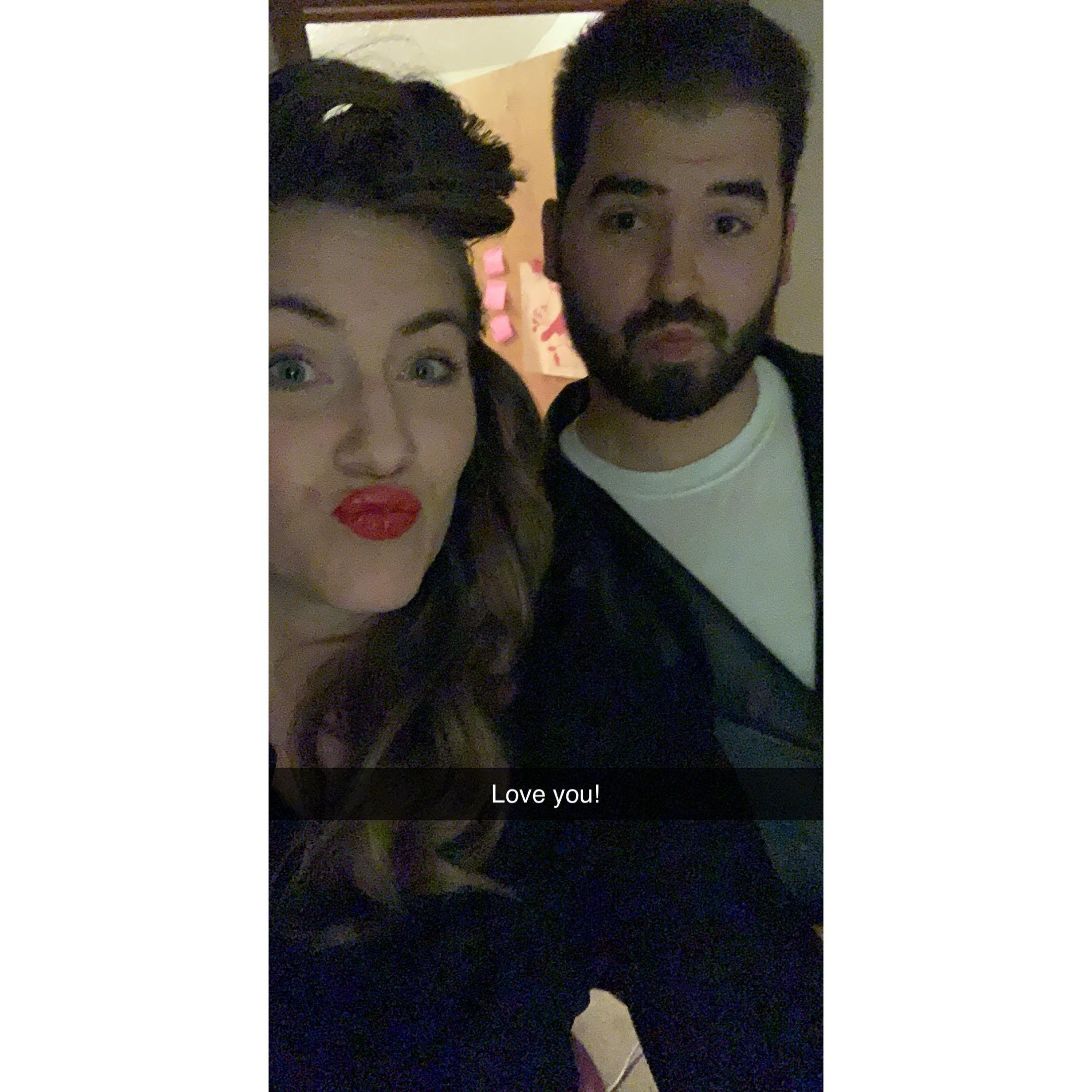 The one Halloween we dressed as Grease. Apparently I loved him that night, and for the rest of our lives :)