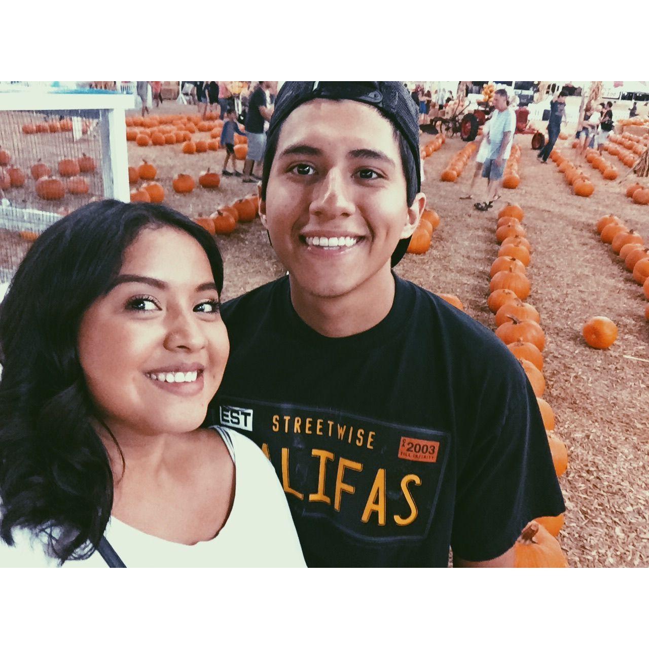 Our first time going to the pumpkin patch together