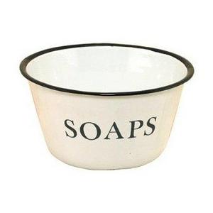 Enamelware Soaps Bowl with Black Trim