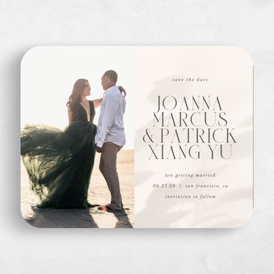 Brown Rounded Wedding Save the Date - Liang Photo