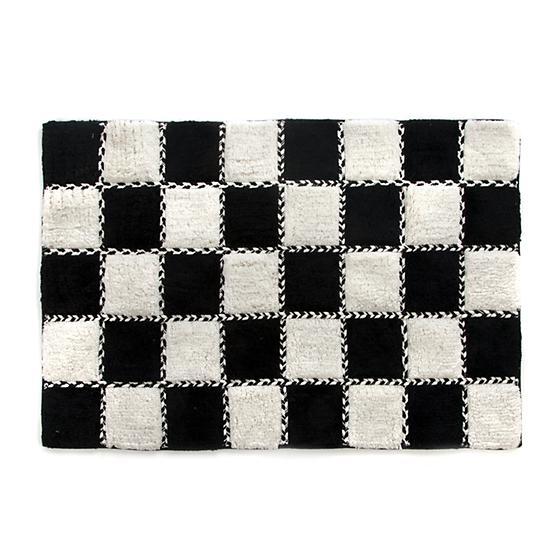 Covent Square Bath Rug - Black & White