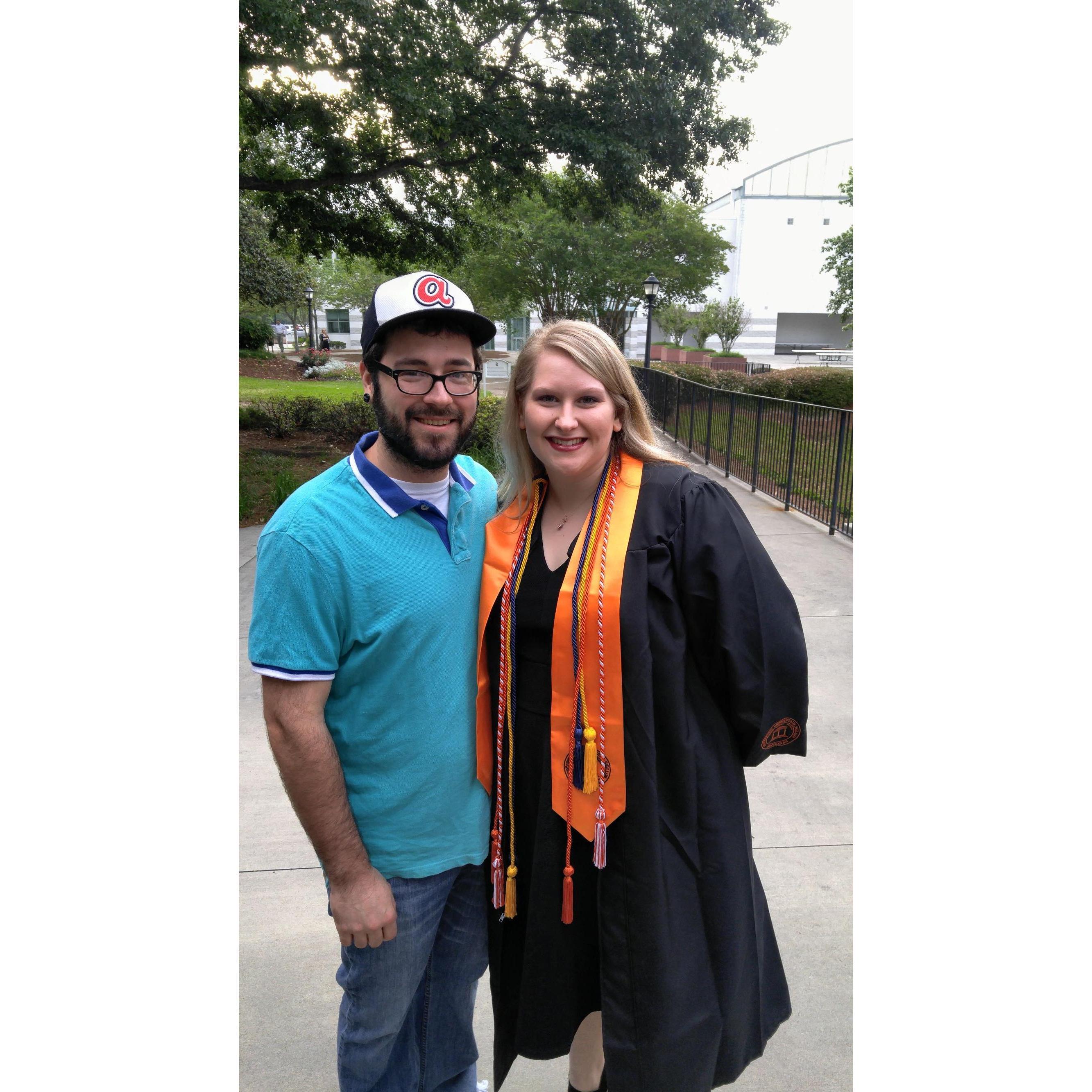 That one time I graduated from Nursing school, and he stood by my side through all the mental breakdowns.