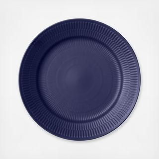 White Fluted Dinner Plate