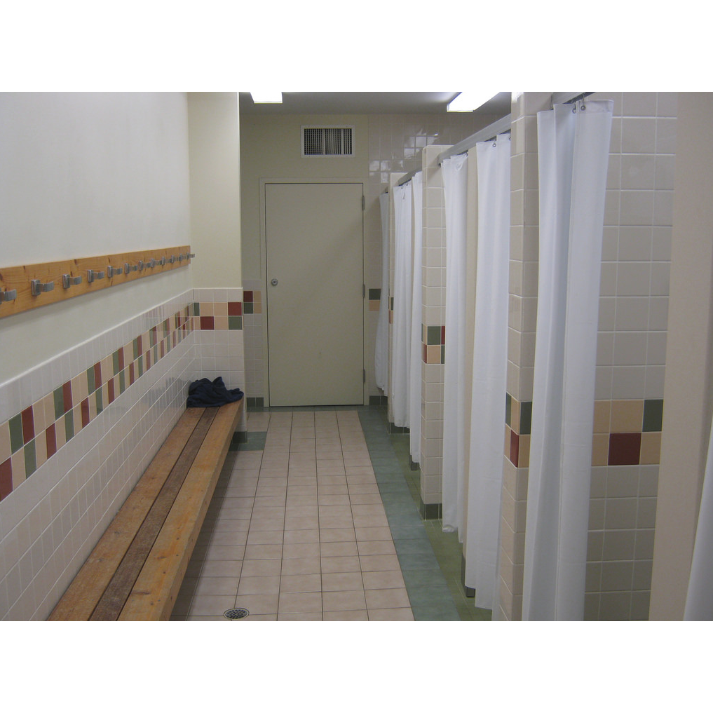 The bathhouse, for those who are staying at camp.