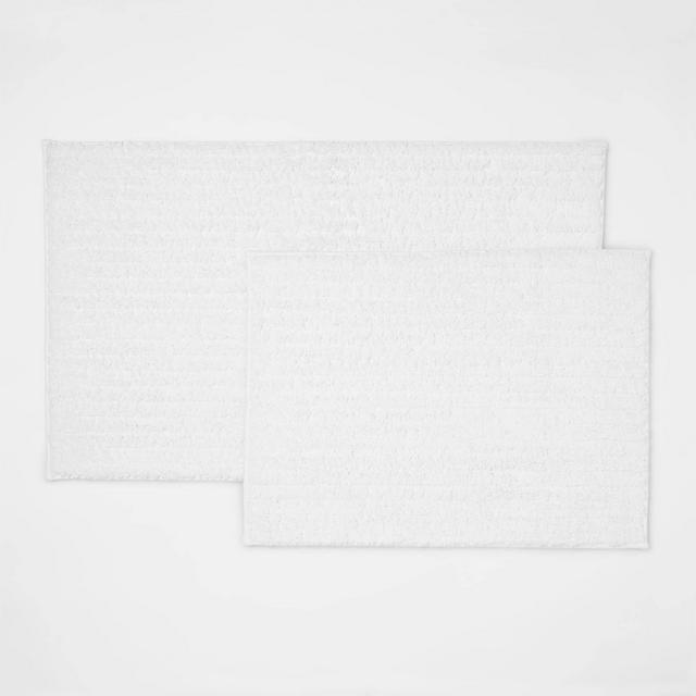 2pk Quick Dry Bath Rug Set White - Threshold™
