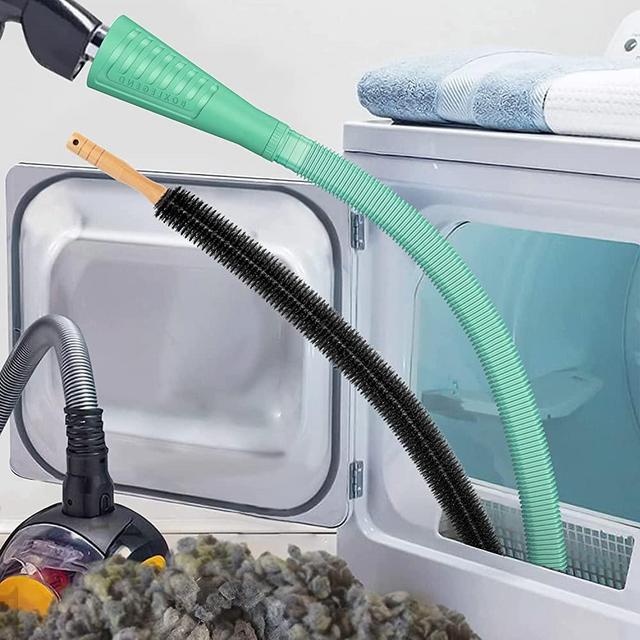 Dryer Vent Cleaner Kit and Flexible Dryer Lint Brush Vacuum Hose Attachment Brush Lint Remover Power Washer and Dryer Vent Vacuum Hose