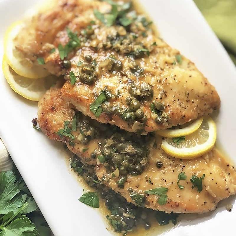 Entree Option: Chicken Piccata with a Lemon Caper Butter Sauce