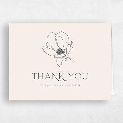 Beige Fall Wedding Thank You - Alameda Bloom