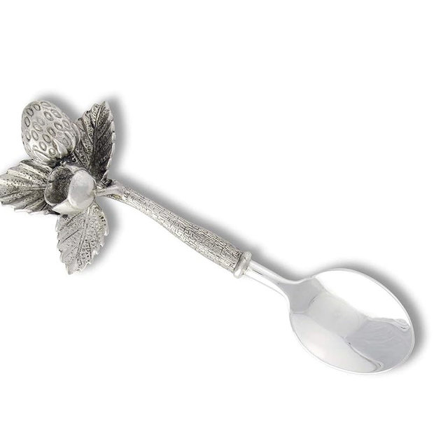 Vagabond House Pewter Strawberry Jam/Jelly/Fruit/Dip Spoon 5.5 inch Long
