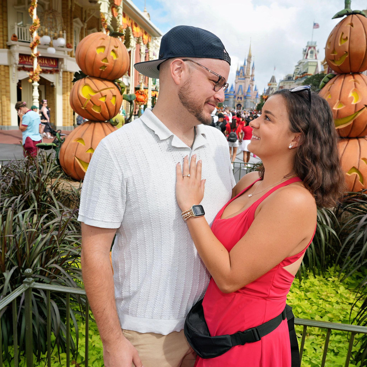 The day after we got engaged - got to spend the day in Magic Kingdom celebrating!