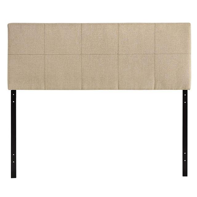 Modway Oliver Linen Fabric Upholstered Queen Headboard in Beige