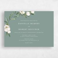 Green Wedding Invitation - Sundsvall Landscape