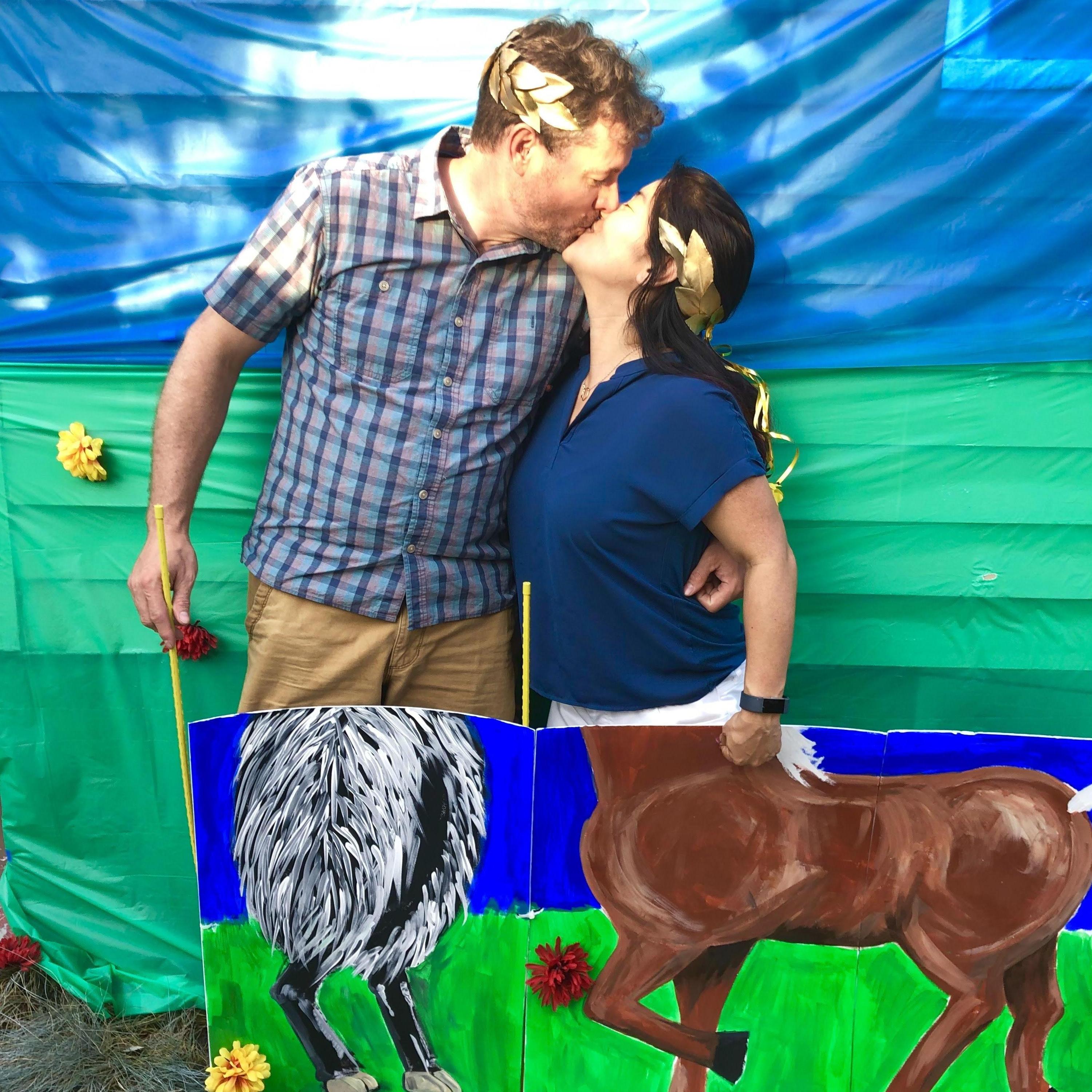 Nothing makes us happier than getting to be creative and build and paint stuff. This was a photo booth for Amelia's Percy Jackson themed birthday