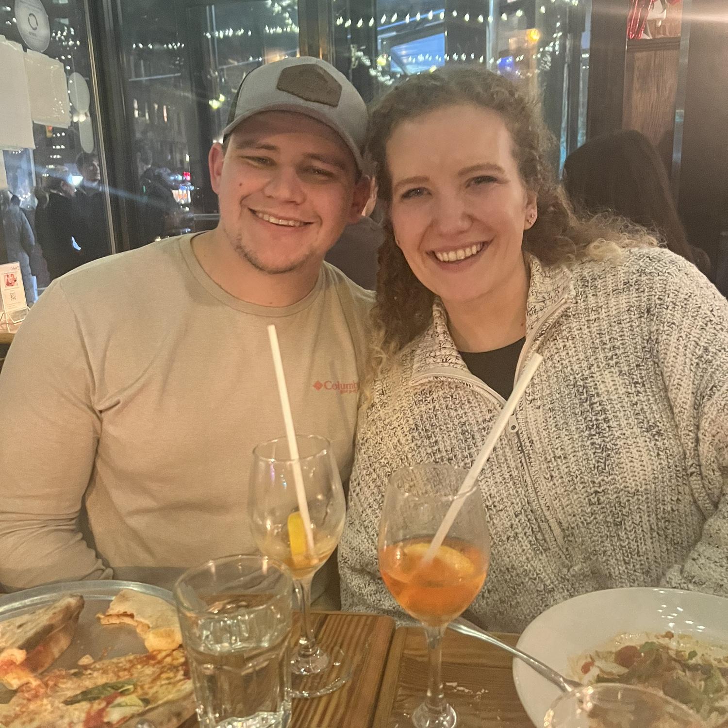 Our first picture together! The time Maddie asked Sean 2 months into dating to go to NYC with her.