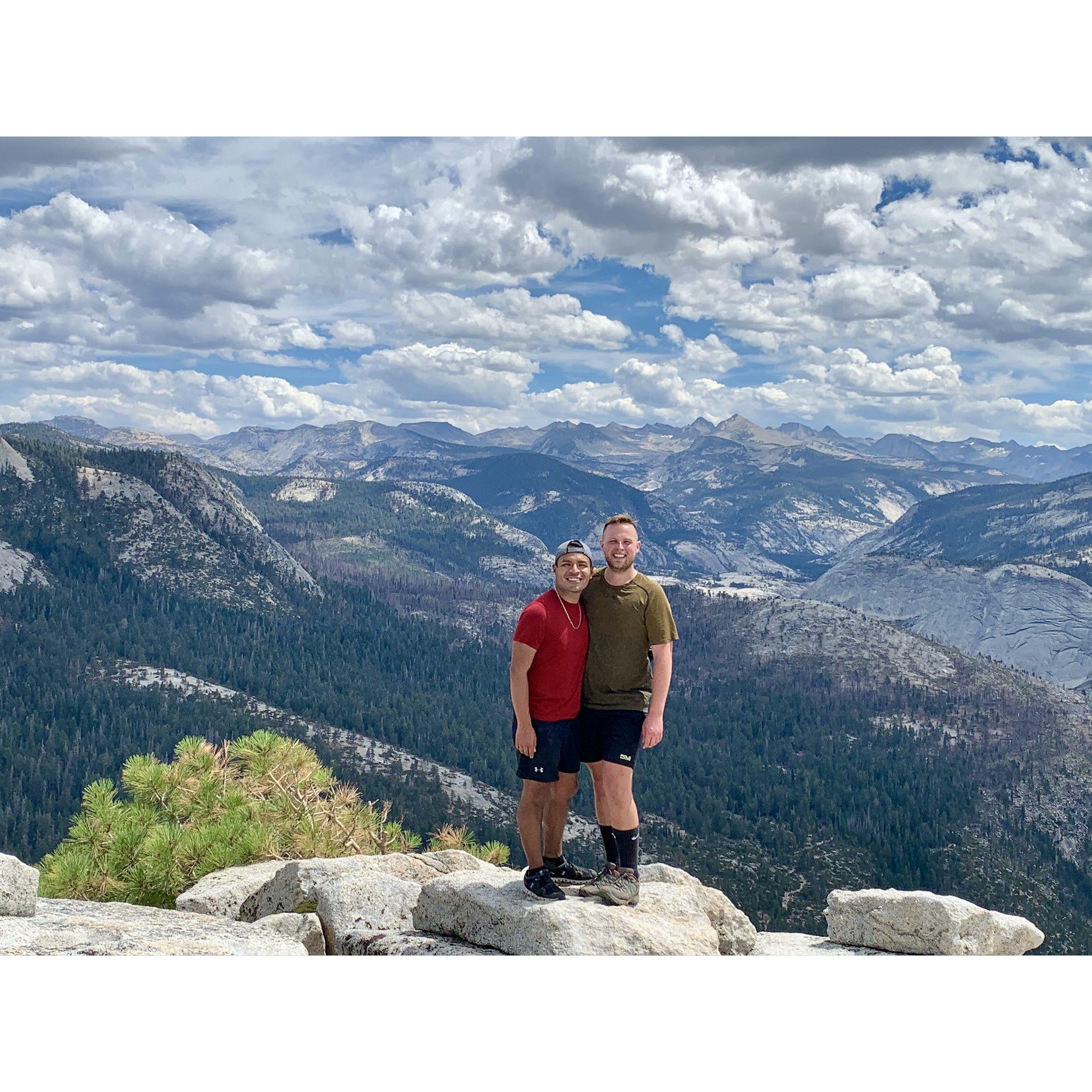 Our first major hike together that started it all. Hiking Half Dome, Yosemite, CA