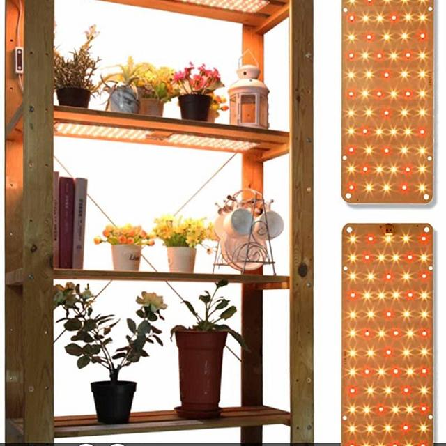 Grow Light Strips, 20W LED Grow Light Panel for Indoor Plants,Full Spectrum Plant Growing Lamps with 6/10/12H Timer,Under Cabinet Grow Light for Seedlings,Greenhouse,etc(2pcs)