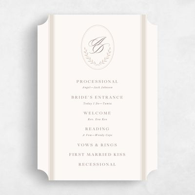 Multi-Colored Wedding Program - Clyde