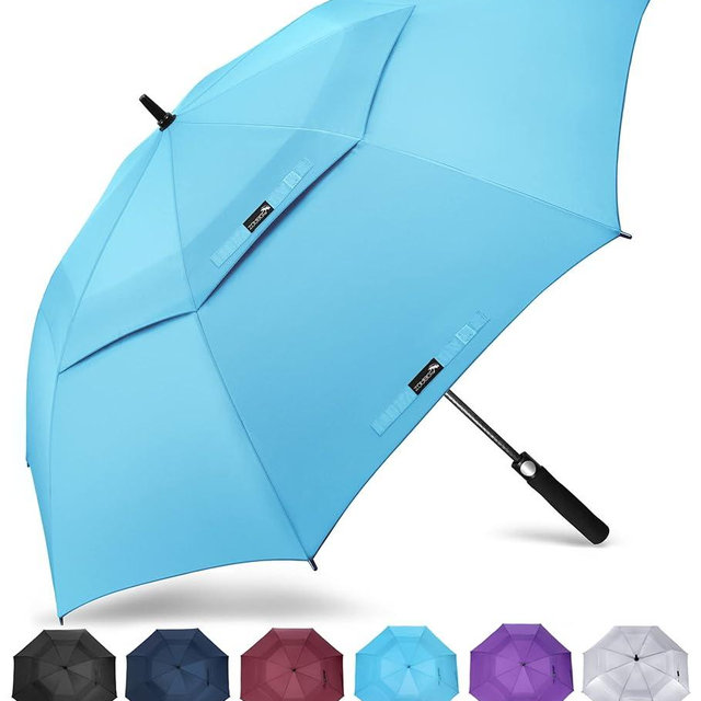 ZOMAKE Golf Umbrella Windproof, Extra Large Oversized Heavy Duty Double Canopy for Rain, Sports Games & Push Cart(51/54/62/68/72Inch)