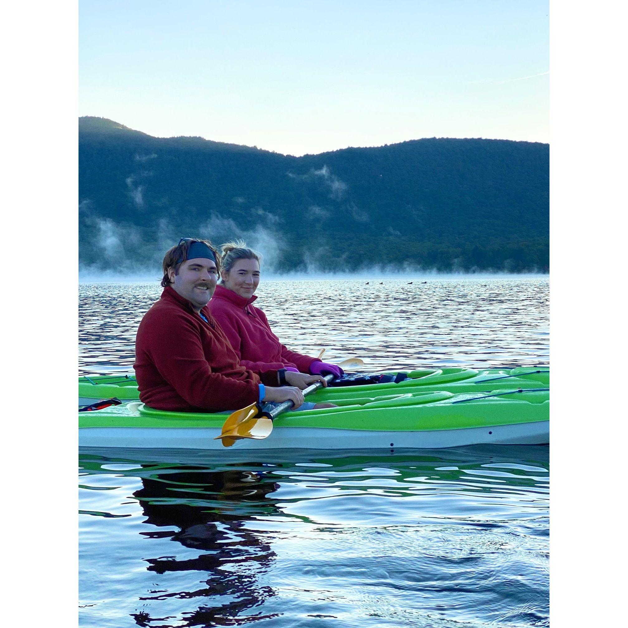 Kayaking on Chittenden Reservoir, Vermont