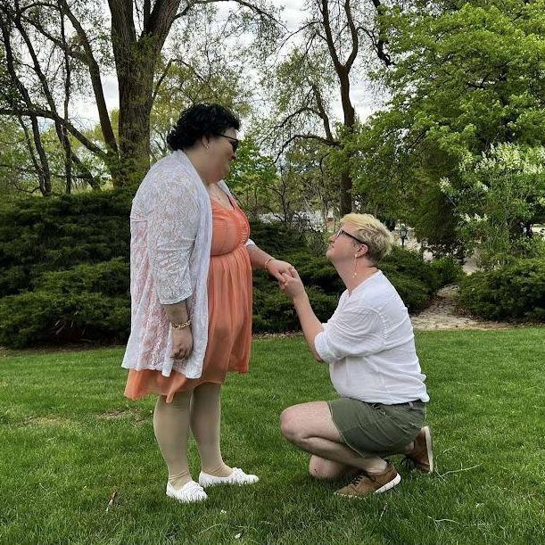 At the park after our Elopement Ceremony.