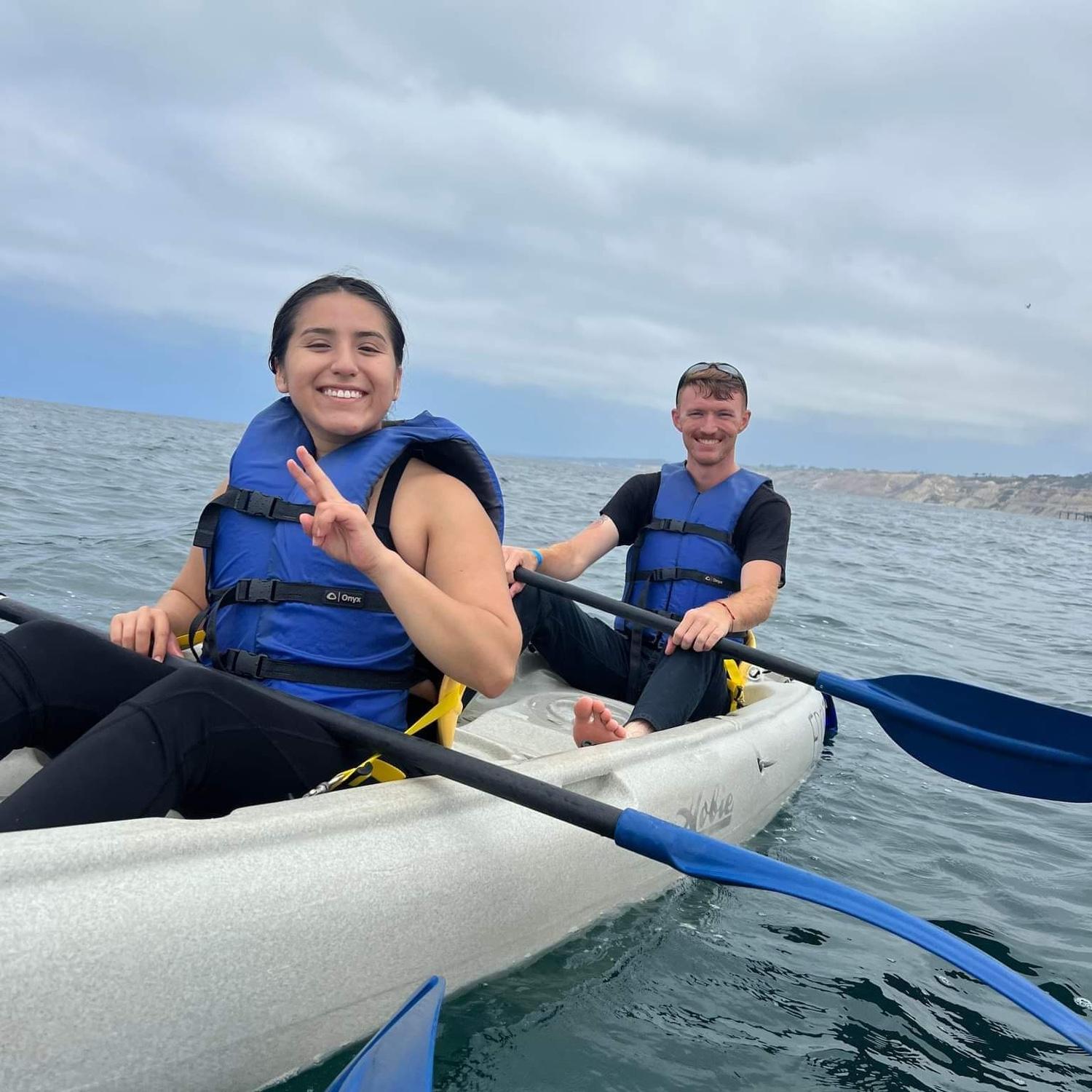 Kayaking in La Jolla, we saw a seal!