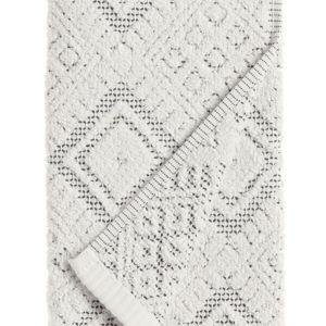Hand Towel - Zena Ivory And Black Diamond Honeycomb