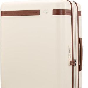 Virtuosa Hardside 21 Inch Carry On Luggage - Airline Approved with 360° Spinner Wheels, RightHeight™ Adjustable Handle - Zippered WetPak™ - TSA Lock - Expandable Light Polycarbonate Shell - Off White