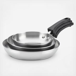 Neat Nest 3-Piece Stainless Steel Frying Pan Set