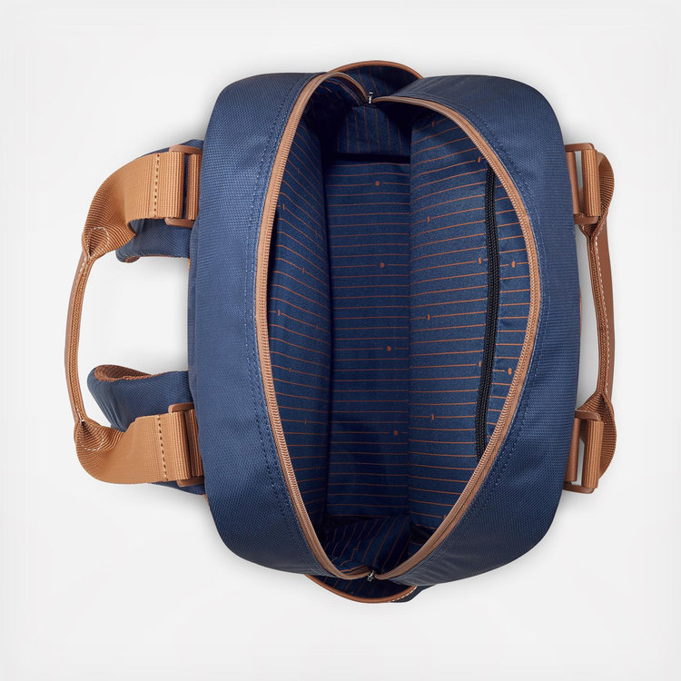 NWT! Compass USA expandable backpack in navy blue and brown 18x12x9 Flanerie Se: 2-piece Luggage & Backpack Set, Black/brown  main image 4