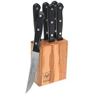 Wusthof Gourmet 7-Piece Steak-Knife Set with Oak Block