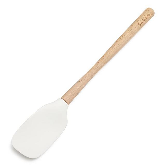 Sur La Table Flex-Core Silicone Spatula Spoon with Wood Handle 90-727PK, White