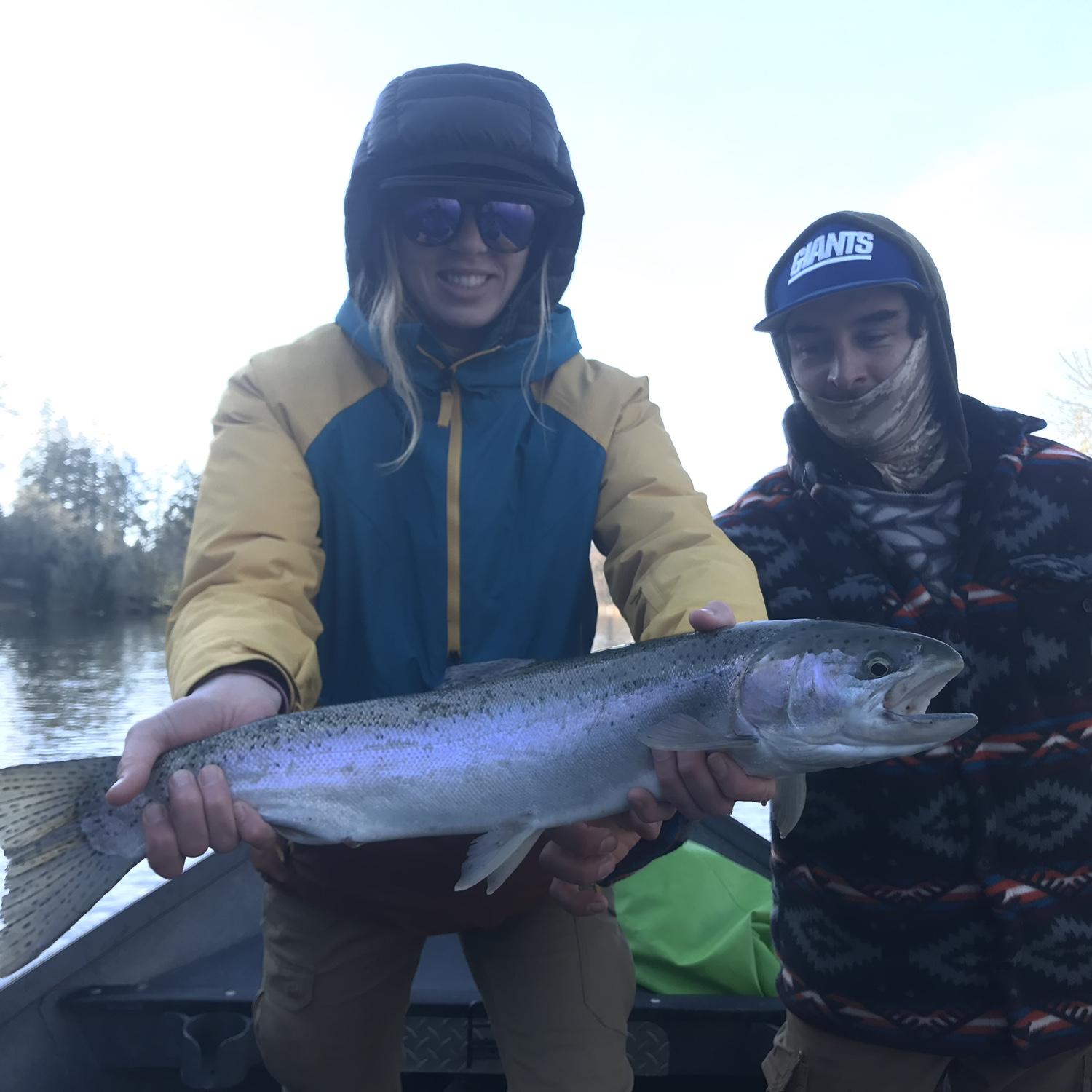 Mishael and Will steelhead fishing on Valentine’s Day!