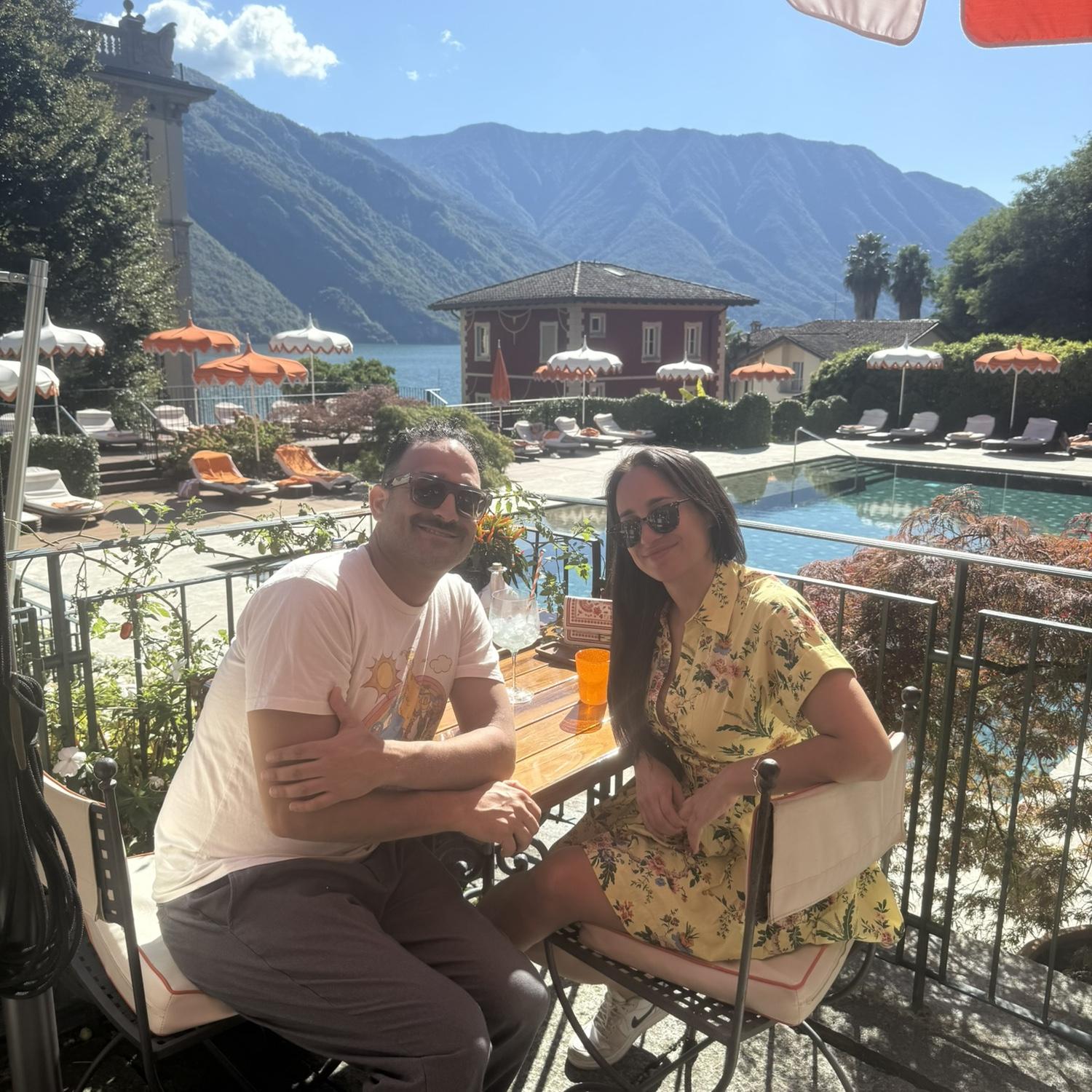 Hotel Tremezzo in Lake Como- our favorite “casual” meal in fanciest hotel we’ve ever been. Sam wearing his Sesame Street finest
