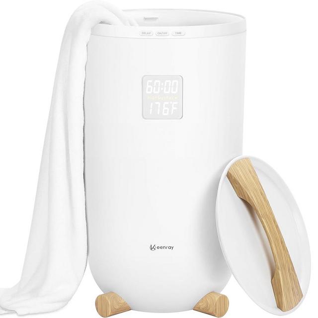 Keenray Towel Warmer for Bathroom, Luxury Towel Warmer Bucket with Timer, LED Display for Time and Temperature, Delay Time Up to 24 Hours, Child Lock, Hot Towel Heater, Gifts for Mom,Dad,Him,Her