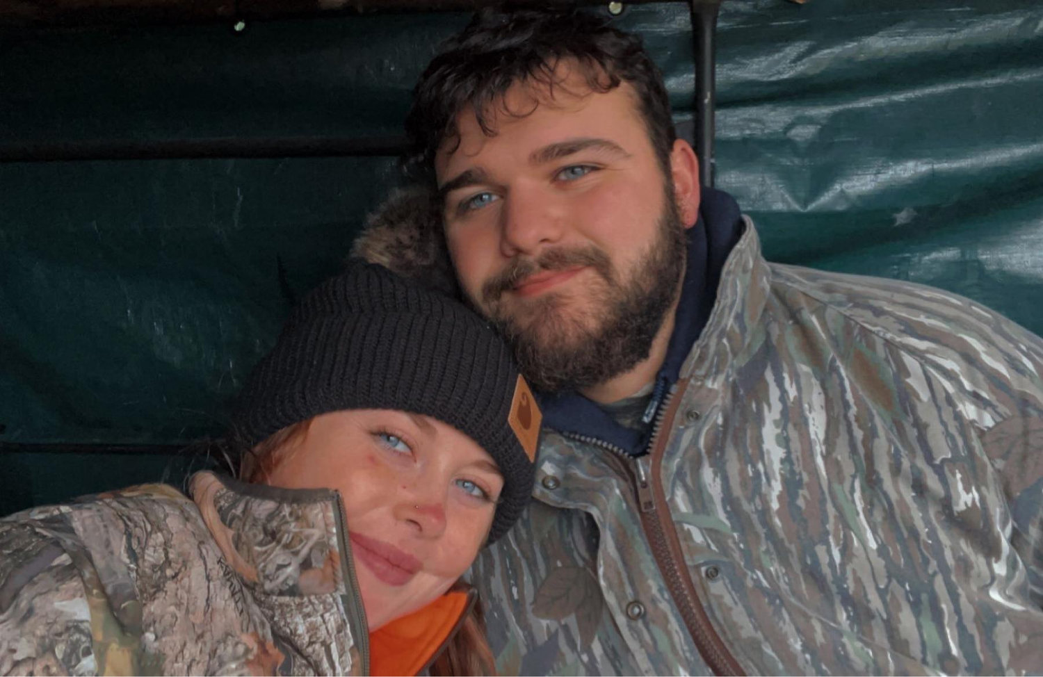 Kailey’s first hunting trip. She slept in the stand 80 percent of the time. The other 20 percent was complaining of being cold.