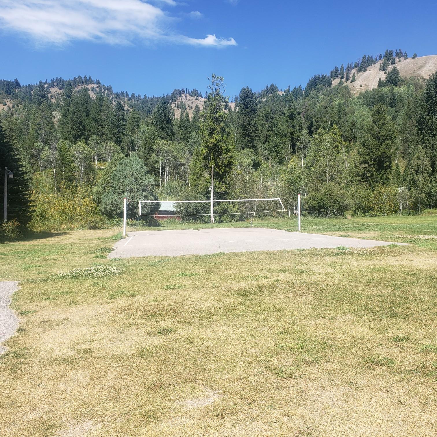 cement volleyball court fun for Fri/Sun ... Dance floor Sat night !