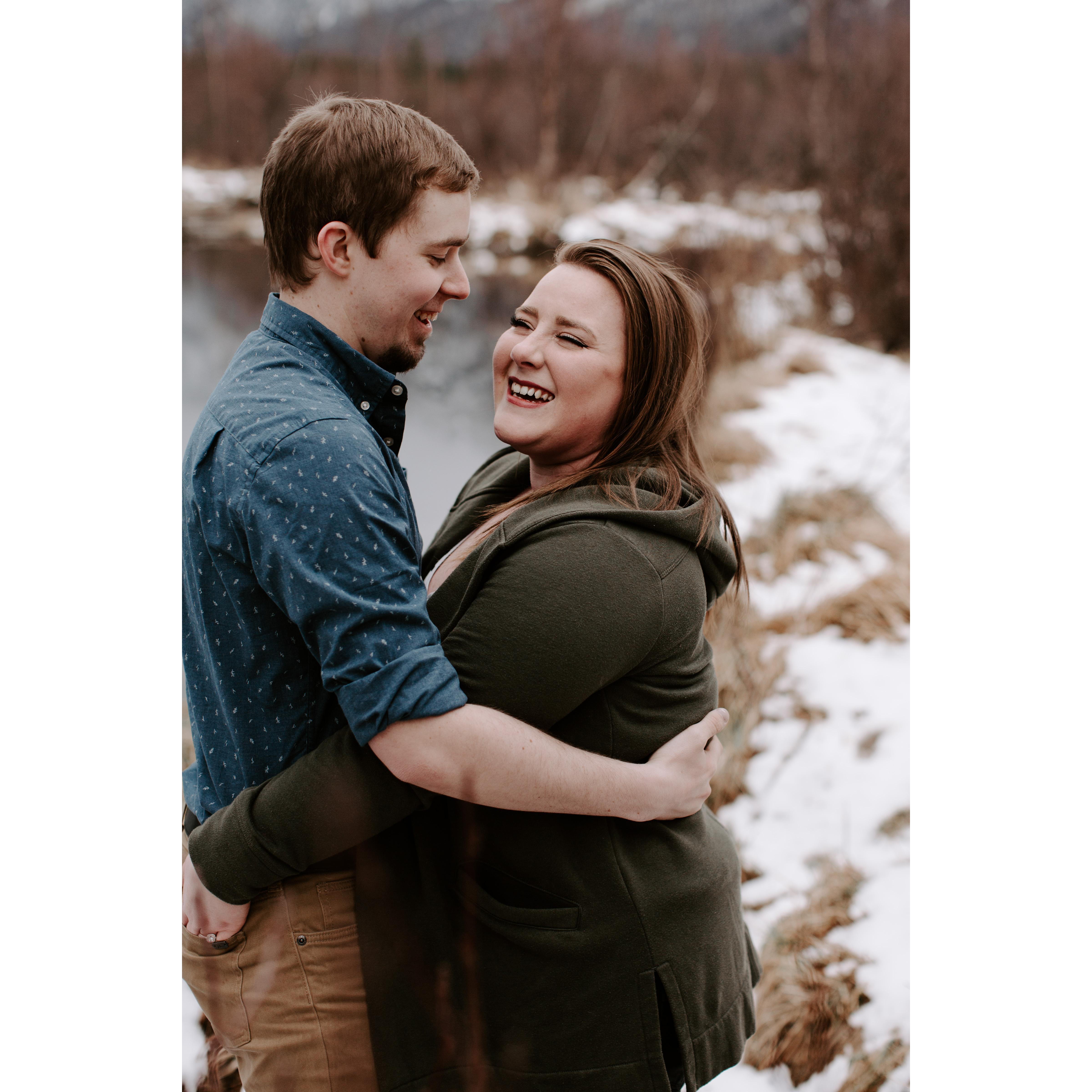 Engagement photos done in Alaska at Eagle River Nature Center by the amazing Sarah French.
Instagram: @sarah.french.photo
Facebook: @Sarah French Photo
Website: sarahfrenchphoto.com