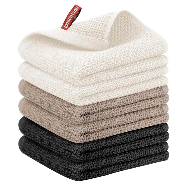 Nialnant 6 Pack Kitchen Hand Towels,100% Cotton Dish Towels for Kitchen,Extra Soft & Absorbent Dish Cloths for Washing Dishes,Cleaning Rags-13x28 Inches