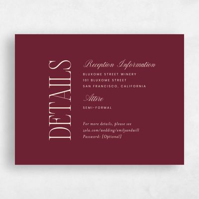Wine, Red Wedding Enclosure - Thisbe