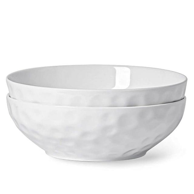 HOMBENE Large Pasta Bowls Set of 2, 10 Inch Pasta Serving Bowl Dinner Bowls, Kitchen Bowl Set, Microwave and Dishwasher Safe, Scratch Resistant, Set of 2