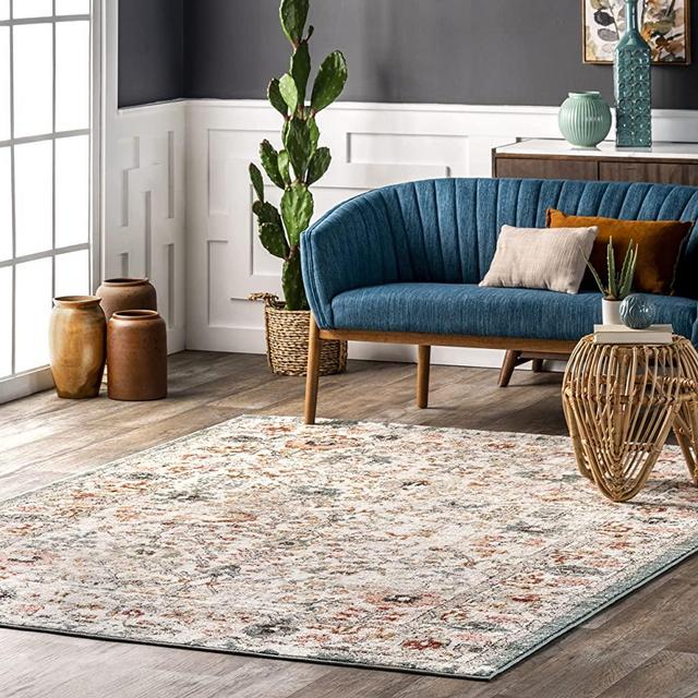 nuLOOM Rose Persian Vintage Area Rug, 10' x 14', Beige