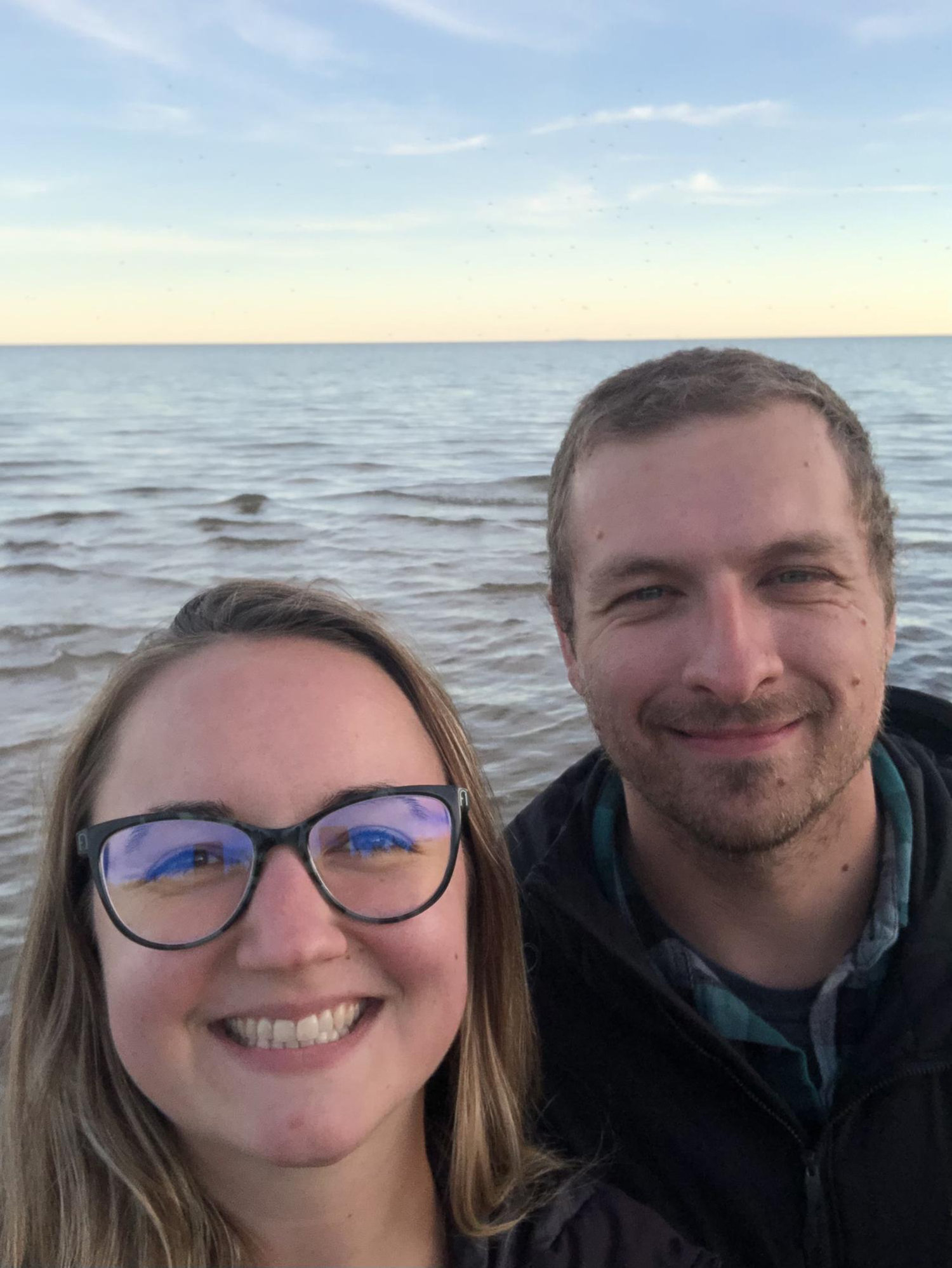 Weekend camping trip on Lake Michigan