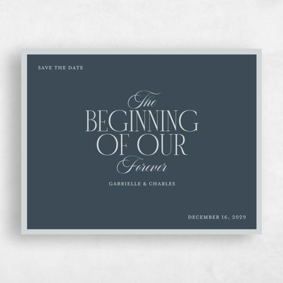 Navy Blue Wedding Save the Date - Ford Landscape