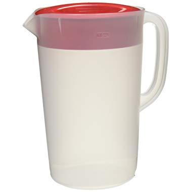 Rubbermaid Commercial RCP1777155 Not Available Rubbermaid Clear Pitcher, 1 Gallon, Red